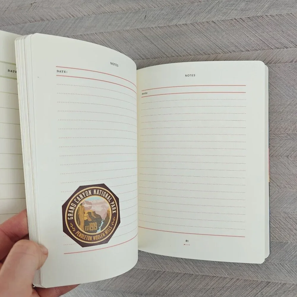 Pendleton Trail Log Notebook Authentic National Parks Edition Lined Pages Durabl